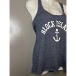 Block Island Shirt Womens Large Navy Blue Racerback Tank Top League Collegiate Photo 1