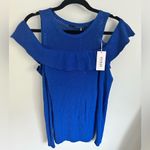 Guess NWT - Jessica Cold Shoulder Sweater in Blue - size Medium Photo 2