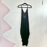 Black Celestial Maxi Dress Lagenlook Stars Moon Boho Flowy Artistic Small Photo 1