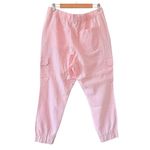 st. john's bay  Cargo Linen Joggers Pink Size L NEW Photo 1