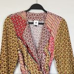 CAbi  Style 5664 Poet Jacket Boho Patchwork Multicolor Kimono Cardigan Size Small Photo 2