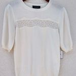 Laundry by Shelli Segal Laundry Women white lace sweater size S Photo 0