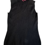 Merona  Medium Ribbed Black Sleeveless V Neck Tank Top‎ Blouse Neutral Work Shirt Photo 0