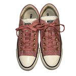 Converse All Star Pink Canvas Chuck Taylor Shoes Fur Tongue Padded Heel Size 7 Photo 2