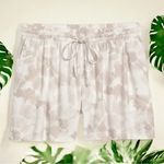 Old Navy NEW  Cream and White Tie Dye Artsy Coastal Linen Blend Shorts Size XL Photo 0