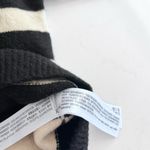 ZARA Black Cream Striped Velvet Lace Trim Bow Collar Sweater Size Small Photo 8