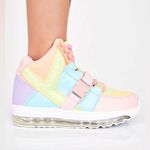 NEW YRU Qozmo Aiire Pastel Rainbow Light up High Top Sneakers 8 Photo 3
