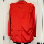 BB Dakota  Steve Madden Smooth Talk Blazer Satin Open Front Red XS New Oversized Photo 5
