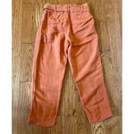Madewell  orange linen blend paperbag pants size 4 Photo 10
