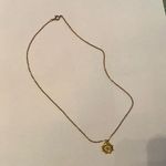 Gold Tone Ship Wheel Necklace With Genuine Diamond Photo 2