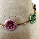 Multicolor Enamel Flower Choker Necklace Photo 4