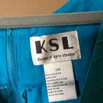 Karin Stevens Linen Blend Beaded Sleeveless MIDI Dress Blue Size 22W Photo 3