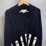 Vintage Susan Martin Black White Zip Up Chunky Long Sleeve Sweater Size Medium Photo 4