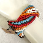 The Beaded Soul Blue multi strand colorful beaded bracelet Photo 0