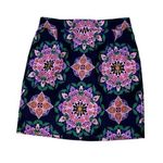 J. Crew‎ Straight Pencil Slant Pockets Medallion Navy Skirt 0 Urban Colorful Blue Photo 0
