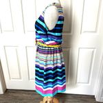 Shelby & Palmer striped yellow belt sleeveless dress Photo 4