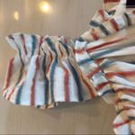 fab'rik  Multicolor Striped Ruffle Blouse Photo 2