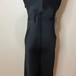 DKNY black satin midi slip sheath dress NEW 2 Photo 0