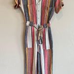 Caslon  wideleg striped jumpsuit multicolor size XS Photo 4