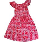 Faded Glory  Women Large Eyelet Bandana Patchwork Paisley Off The Shoulder Rodeo Photo 6