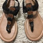 Cityclassified Black and Tan Beaded Sandals Size 6.5 Photo 2