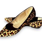 Marc Fisher Flats Calf Fur Leopard Print Ballet Shoes Women’s Size 8.5 Photo 0