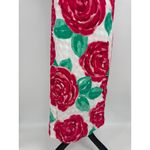 Vineyard Vines  Kentucky Derby Maxi Dress Size 4 Red Rose Floral One Shoulder Photo 8