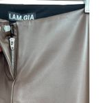 I am gia I.Am.Gia Estyn Pants Faux Leather Flare Bootcut Low Rise‎ Brown Size XXS Photo 3