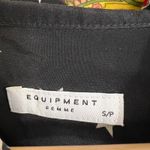 Equipment Femme Women's Black Star Print Silk Button Front Blouse Size S Photo 3