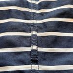 Gap Factory stripe trench blue and white women’s size large Photo 4
