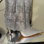 AZALEA WANG Chilton Silver Tone Chainmail Drape Booties size 8,5 Photo 1