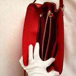 MCM  Authentic Red Leather Shoulder crossbody Bag – Made in Korea Photo 9