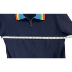 St. John Sport Santana Knit Sweater Jacket M Blue Striped Collar Full Zip Luxury Photo 9