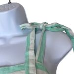 Stoney Clover Lane Stoney Clover XL Green White Stripe Tie Straps Linen Blend Babydoll Crop Top NEW Photo 2