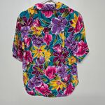 Christian Dior Vintage 70's Floral Rayon Button Up sz 8 Vacation Beach Resort Photo 4