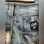 Cowgirl Dream Denim Designer Decorated Shoulder Bag Blue Photo 4