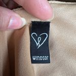 Windsor  Black & Tan Maxi Floral Lace Sheer Draped Split On Side Dress Sz… Photo 9