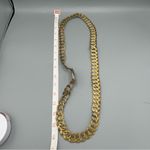 Vintage Gold Chain Belt Necklace Enamel Medallion Heavy 94g Statement Photo 11