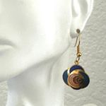 Cloisonné Enamel Swirl Dangle Earrings Photo 1
