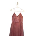 ASOS Dusty Rose Sleeveless Layered Tulle V-Neck Formal Maxi Dress Women Sz 2 Photo 2