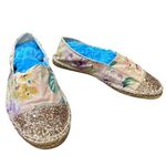 Cath Kidston Womens Floral Glitter Espadrilles Size 7 Yellow Photo 1