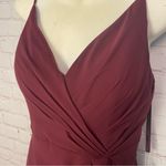 Mori Lee Maroon Maxi Gown with Spaghetti Straps Size 8 NEW prom wedding event Photo 5