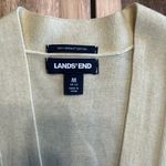 Lands' End Lands’ End Women's Butter Yellow Long Sleeve Open Long Cardigan Sweater M 10/12 Photo 2