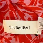 Veronica Beard  Vibrant Red and Pink Ashlynn Button Down Top Silk/Viscose Photo 10