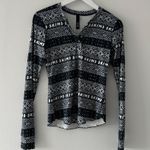 SKIMS Logo Plush Pointelle Henley in Black L Photo 3