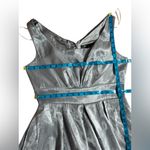 Nina  Nischelle Stunning Shimmering Silver Dress SZ 10 Photo 12