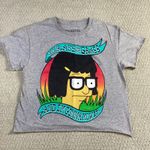 Ripple Junction Bob's Burgers Tina Belcher Your Ass is Grass Graphic Crop T-Shirt Gray Photo 0