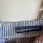 Brandy Melville Gray and White Striped Mini Dress Photo 1