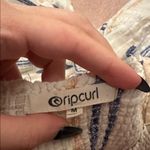 Rip Curl  Women’s Midi Dress Small White Blue Stripe Sleeveless Tiered Smocked Photo 6
