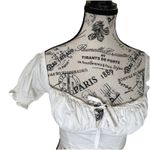 Aritzia TNA‎ Womens Blouse Tank Size XS White  Tank  Cropped Elastic Photo 1